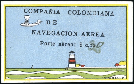 Stamp of Colombia UNIQUE 30c MANUSCRIPT SURCHARGE

1920 CCNA 10c L