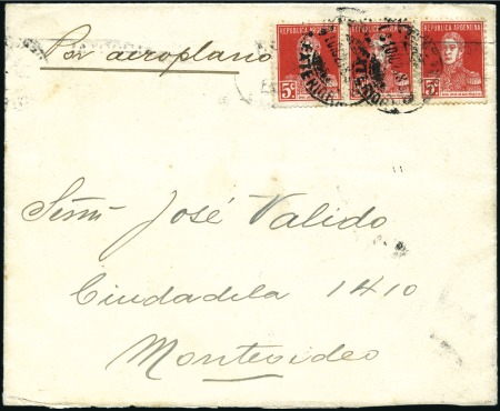 Stamp of Argentina 1923 (December 31) Trial flight from Buenos Aires 