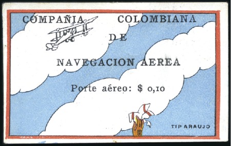 Stamp of Colombia » Colombia Compania Colombiana de Navegacion Aérea 1920 Compania Colombiana de Navegacion Aerea $0.10