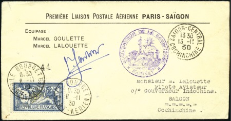 1930 (Nov.8) Paris Le Bourget to Saigon FFC by Gou