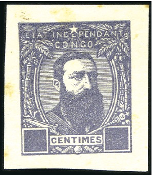 Stamp of Belgian Congo » Congo Belge 1887 Léopold II - Genèse Trois épreuves du coin, sans indication de la vale