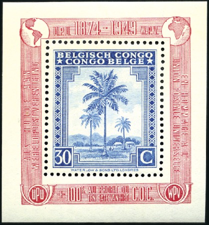 Stamp of Belgian Congo » General Issues from 1909 (June) 1943-49 Tirage Spécial en blocs, blocs "Messages" 