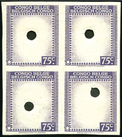Stamp of Belgian Congo » General Issues from 1909 (June) 1942 Palmiers, épreuves en couleurs adoptés des 75