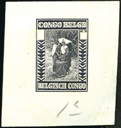 Stamp of Belgian Congo » General Issues from 1909 (June) 1930 Goutte de Lait, 25 épreuves en noir sur papie