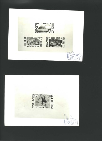 Stamp of Belgian Congo » General Issues from 1909 (June) 1960 Huit épreuves de 10 essais non-adoptés allant