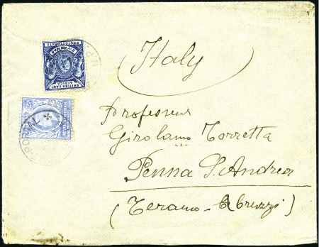 Stamp of Belgian Congo » Congo Belge Affranchissements Mixtes 1904 Lettre écrite par l'explorateur italien Capt.