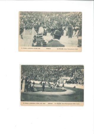 Stamp of Greece » 1906 Olympics Two official picture postcards of the Games by Pal
