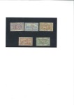 1900 Olympics overprints set of 5, with 1D on 5D m