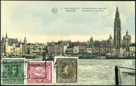 1920 (Jul 4) Antwerp picture postcard with Olympic