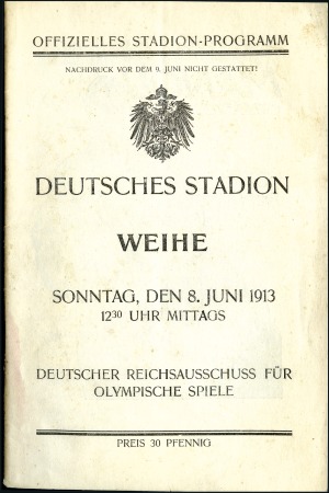 1913 Grünewald Deutches Stadion Weihe official pro