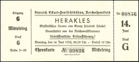Tickets: "Herakles" theatre event organised prior 