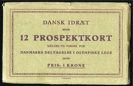 Stamp of Olympics 1920 Antwerp: Booklet of twelve postcards sold on 