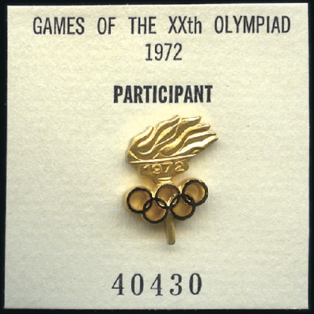 Participant's lapel pin, presented by the IOC, 12x