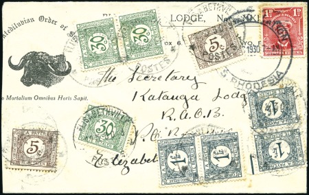 Stamp of Belgian Congo 1930-35, Deux courriers rentrants taxés, l'un de B