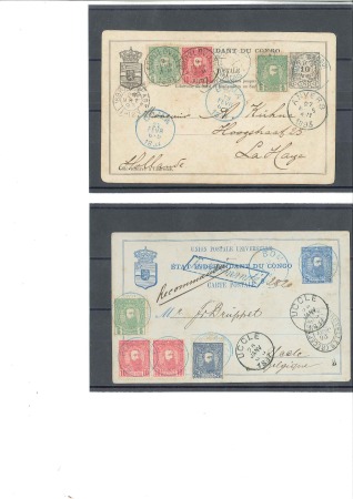 Stamp of Belgian Congo » Congo Belge 1887 Léopold II - Affranchissementso Belge 1887 Léopold II – Affranchissements Lot de 10 lettres ou cartes dont 9 pour la Belgiqu