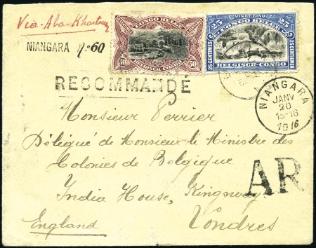 Stamp of Belgian Congo » General Issues from 1909 (June) 1915 "Bilingues modifiés", lot de six lettres ou d
