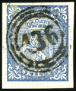 4Sk blue used with numeral '136' of Honefus showin