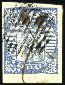 4Sk blue used with 11 bar grid & ink cross showing