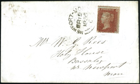 1855 1d Red-Brown pl.24 LK (die II alph. III wmk S