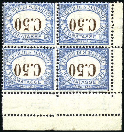 1925 POSTAGE DUES: 10C and 50C each in marginal bl