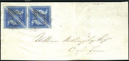 1853 4d Deep blue on slightly blued paper in block