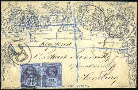 1891 (Jan 14) 2d Mulready envelope, stereo a201, s