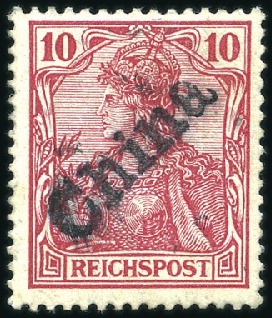 1900 Handstamps for Tientsin 10pfg red, mint, very
