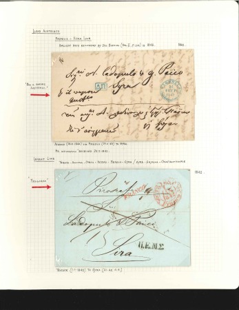 Stamp of Austria 1842-1903 LLOYD AUSTRIACO: Small postal history co