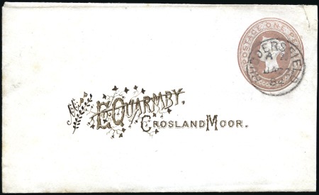 Stamp of Great Britain » Hand Illustrated and Printed Envelopes 1883-84 "Miss E. Quarmby / Crosland Moor" illustra