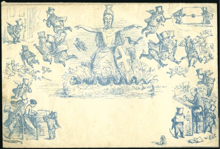 Stamp of Great Britain » 1840 Mulreadys & Caricatures Punch's Anti-Graham propaganda envelope without in