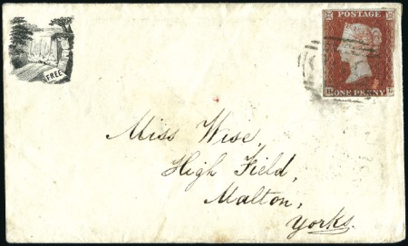 Stamp of Great Britain » Hand Illustrated and Printed Envelopes 1845 (Mar 23) Printed illustrated envelope depicti