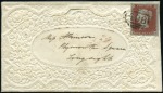 1853 (Feb 14) Elaborate embossed (on front and bac
