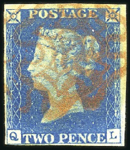 Stamp of Great Britain » 1840 2d Blue (ordered by plate number) Plate 1 QL with very close to very good margins, r