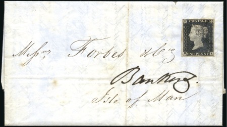 Stamp of Great Britain » 1840 1d Black and 1d Red plates 1a to 11 Plate 1a RE with fine to large margins, uncancelle