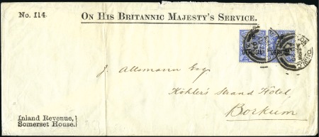 INLAND REVENUE: 1903 (Aug 20) OHMS envelope from t