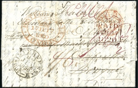 Stamp of Great Britain » Postal History » Pre-Adhesive & Stampless 1820 (Jun 11) Entire from Eckoniach(?) (Scotland) 