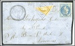1871 Lot de 4 coupé sur lettre: Lettre de La Fère,