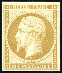 Stamp of France Réimpression officielle de 1862: Série complète de