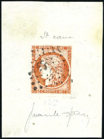 Stamp of France 1849 Épreuves par Sperati des 20c noir et 40c oran