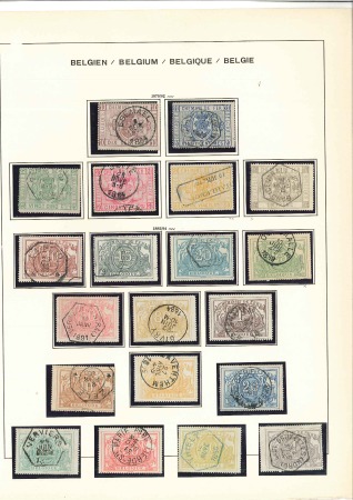 Stamp of Belgium 1879-1920, Collection des fin de catalogue avec de