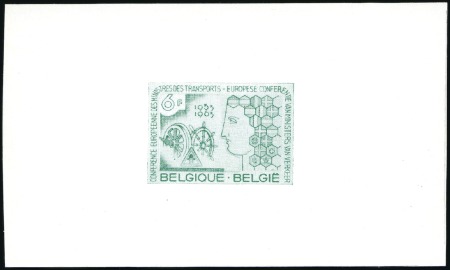Stamp of Belgium » General issues from 1894 onwards 1964 Transport, 6F épreuves du coin, en brun clair