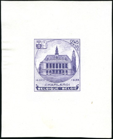 Stamp of Belgium » General issues from 1894 onwards 1936 Exposition de Charleroi, 2F45 épreuve du coin