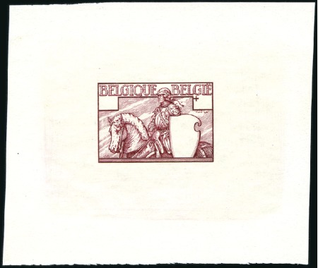 Stamp of Belgium » General issues from 1894 onwards 1934 Chevalier, deux épreuves des coins sans valeu