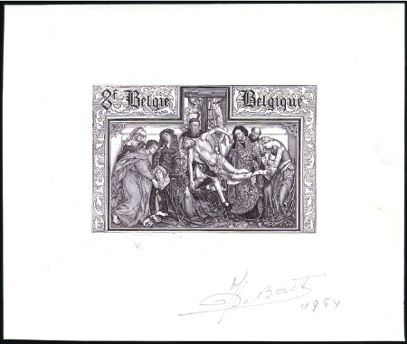 Stamp of Belgium » General issues from 1894 onwards 1964 Roger de la Pasture, 8F épreuve du coin, en v
