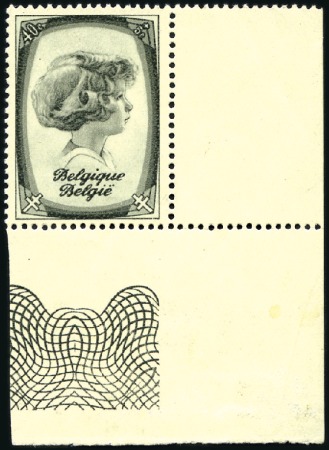 Stamp of Belgium » General issues from 1894 onwards 1938 SAR Le Prince de Liège, 40c +5c en VERT-GRIS 