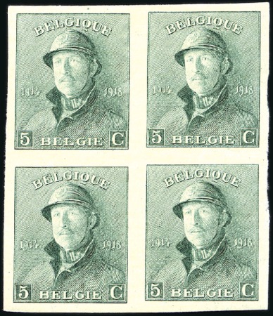 Stamp of Belgium » General issues from 1894 onwards 1919-20 Roi Casqué, les valeurs allant du 1c au 50