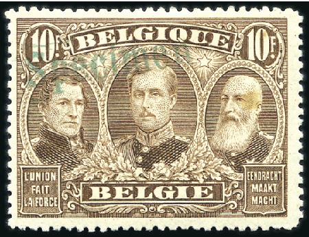 Stamp of Belgium » General issues from 1894 onwards 1915-19 Vues, Série complète surchargée SPECIMEN e