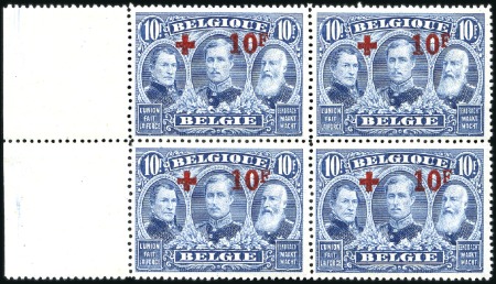 Stamp of Belgium » General issues from 1894 onwards 1918 Croix-Rouge, série complète en blocs de quatr