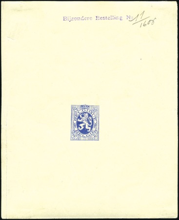Stamp of Belgium » General issues from 1894 onwards 1929-32 Lion héraldique, Épreuves des coins défini