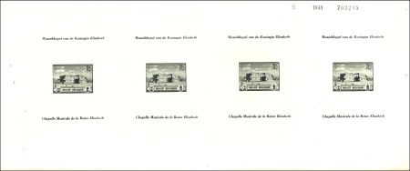 Stamp of Belgium » General issues from 1894 onwards 1941 Chapelle Musicale en feuille complète de 4 ex